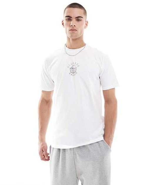Ellesse tshirt for man אלס חולצה טישרט אוברסייז בצבע לבן לגבר